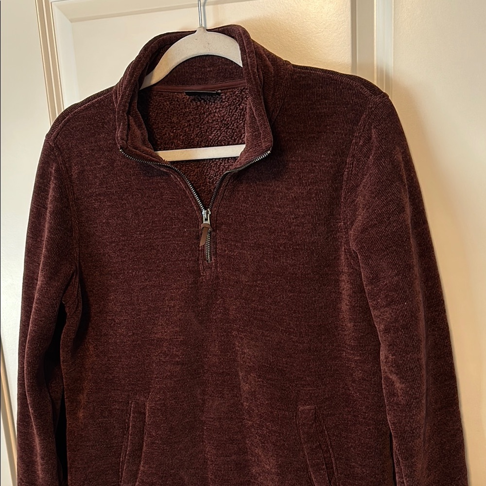 32 Degrees Brown Zip Up Jacket Cozy Fleece
